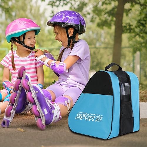 Borsa per Pattini a Rotelle, Borsa per Pattini Su Ghiaccio con Tracolla Regolabile, Borsa per Pattini a Rotelle Triangolare Traspirante, Borsa per Pattini In Linea per Bambini e Adulti - Ysert