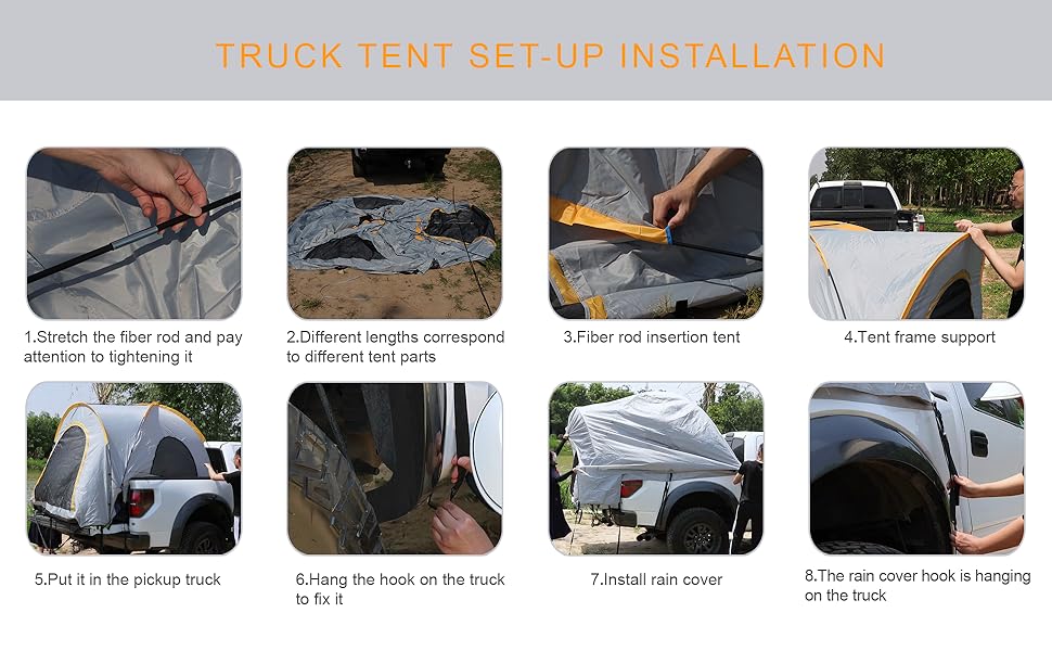 REAWOW Pickup Truck Tenda Camion Letto Tenda