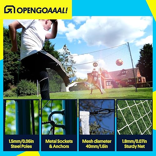 Porta da calcio con rete e rebounder - Attrezzatura da allenamento per giardino, tutto-in-uno - Ysert