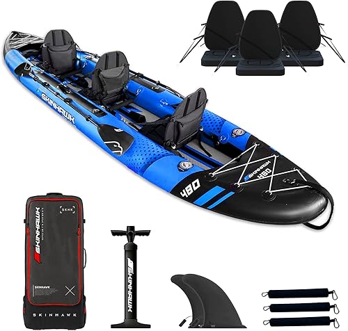 Kayak Exclusiv Blu 480 - Gommone - Canoa - 480 x 96 cm - 3 persone Kayak - Ysert