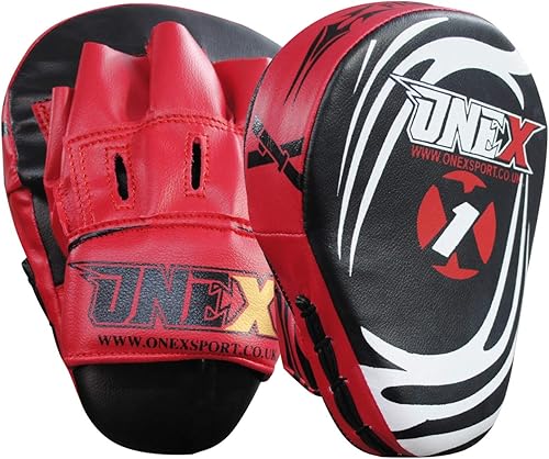 ONEX Focus Pads, Hook & Jab muffole, Boxe per addestramento, Resistente Pelle Sintetica Curvo Gancio a mantide e Cuscinetti per Colpi rapidi - Ysert