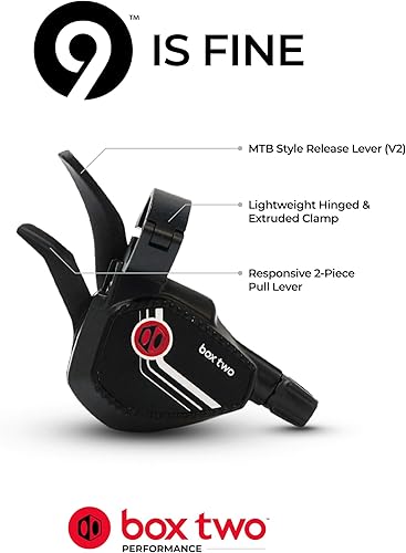 Box Two Prime 9 Multi Shift - Leva del cambio per bici elettrica, 2 pezzi, fino a 3 marce per clic, per mountain bike - Ysert
