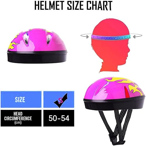 7pcs/Set Set Casco Regolabile per Bambini, Ragazzi Ragazze Casco Ginocchiere Gomitiere Protezioni Polso Set di Protezioni per Pattini a Rotelle Skateboard Bici, Rosa, Rosso, Blu(Rosso) - Ysert