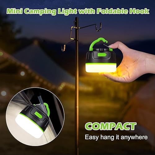 Lanterna da campeggio, lanktoo luci per tende ricaricabili con telecomando e power bank 6400mAh - Ysert
