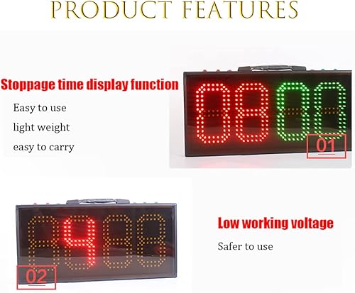 Tabellone segnapunti per sostituzioni di Calcio, tabellone segnapunti elettronico a LED, tabellone per sostituzioni elettroniche per Calcio su Un Lato, Attrezzatura per Giochi di Allenamento - Ysert