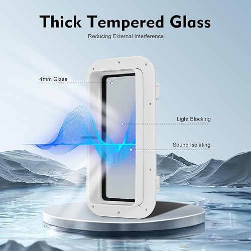 40 x 20 cm oblò finestra rettangolare barche yacht oblò finestra portlight, vetro temperato per barca marina, yacht, vetro temperato, resistente ai raggi UV, per yacht - Ysert