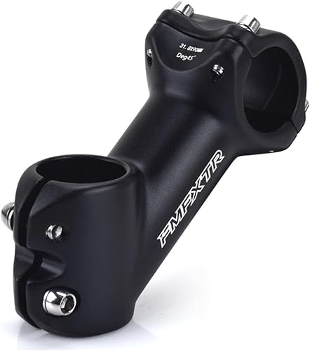 FOMTOR Attacco manubrio per bicicletta, 31,8 mm, 45 gradi, per mountain bike, BMX, MTB, bici da strada, 90 mm, nero - Ysert