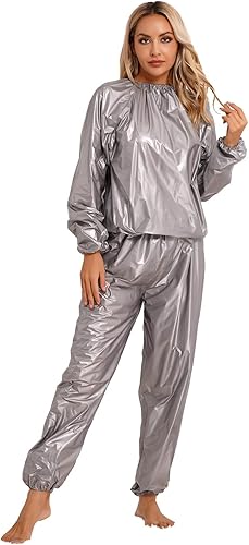 Tuta da sauna unisex, per esercizi per la perdita di peso, sottile, per palestra, fitness e allenamento, anti-strappo e anti-sudore - Ysert