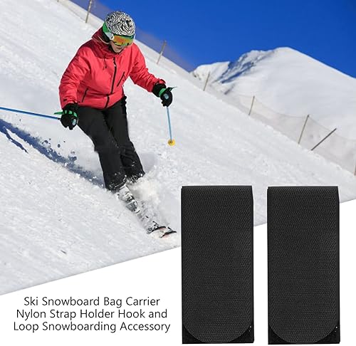 Cinghie da Sci, Cinghie di Fissaggio per Sci Design con Gancio e Anello Fascette da Sci Cravatte da Sci Snowboard Cinturino in Nylon Accessorio da Snowboard Progettato per - Ysert