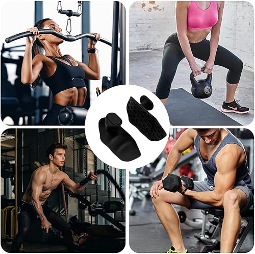 PORUPAEL 1 paio di impugnature in silicone antiscivolo – Guanti da fitness traspiranti per uomo e donna – ideali per trazioni, powerlifting e bodybuilding – protezione ergonomica per le mani - Ysert