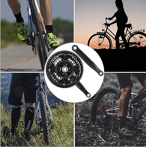 Guarnitura in Acciaio Ad Alto Tenore di Carbonio Guarnitura per Pedivella per Bici Guarnitura per Bicicletta per Mountain Bike Guarnitura per Bici Guarnitura di Ricambio con Movimento Centrale - Ysert