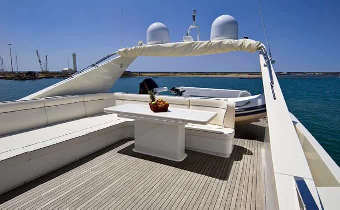 Tappeto Antiscivolo per Pavimenti Marine Boat Yacht, Tappetino per Pavimenti in Teak Eva Sintetico per Barche e Kayak, 240 * 90 * 0,6cm(Grigio Chiaro) - Ysert