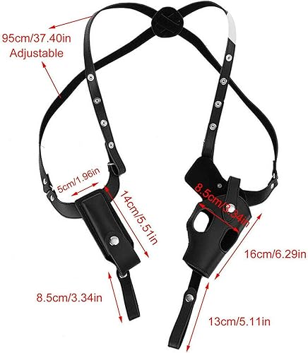 Tattica Nascosta Pistola Fondina Militare Pelle Spalla Ascella Pistola Pistola Portare Sacchetto per G17 19 Accesso alla Caccia - Ysert