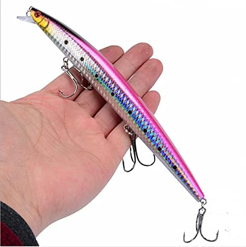 10 Pezzi Esche da Pesca 18cm/24g Attrezzatura da Pesca Esche Rigide Esche a Manovella Esca Artificiale in ABS per Spigola Esca Pesca in Mare e Acqua Dolce, Esca Rigida Bionica Artificiale - Ysert