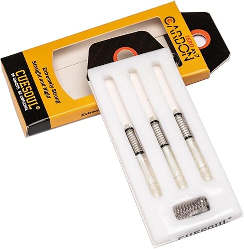 CUESOUL TERO AK7Aste/stelo per Freccette in Carbonio, Sottili, telescopiche a Molla Integrate, Set da 3 Pezzi - Ysert