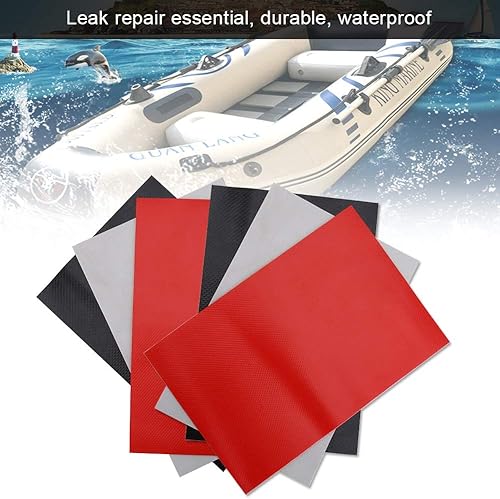 Kit Patch Riparazione Gonfiabile in PVC, Kit Riparazione Kayak Kit Riparazione Colla Kit Secchio Container Sostituzione per gommone Barca Gonfiabile Canoa 6 Pezzi (Nero) - Ysert