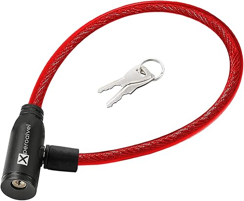 Lucchetto bici moto monopattino elettrico cavo di acciaio con chiavi 60 cms catena bici antifurto bici catena bicicletta antifurto lucchetto bicicletta catenaccio bici (Verde) - Ysert