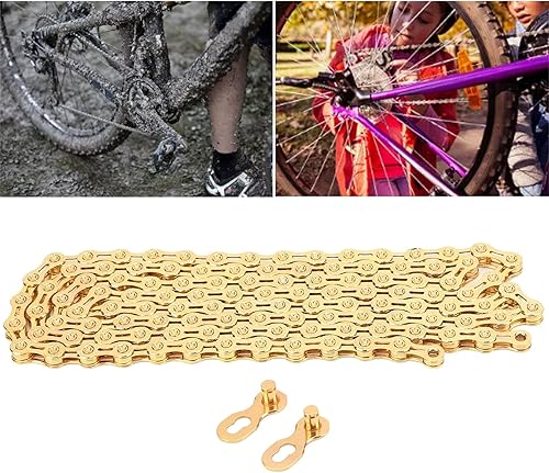 Catena per Bici, Catena a 10 velocità in Acciaio al Carbonio Ad Alta Resistenza 116 Maglie Parti di Ricambio per Mountain Bike - Ysert