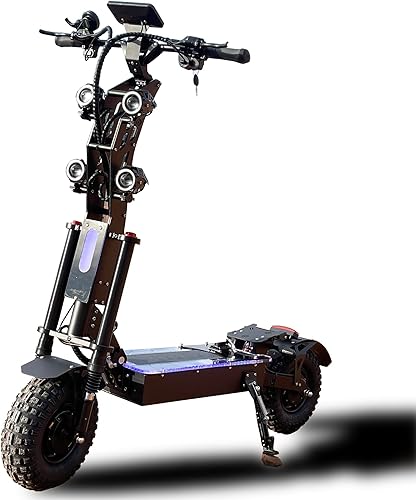 HWWH P4 Monopattino Elettrico Adulto Potente, Doppio motore Doppia Sospensione 14 pollici Pneumatico Tubeless Fuoristrada 60V/40Ah Batteria al Litio Autonomia Massima di 100 KM Carica 200 KG - Ysert