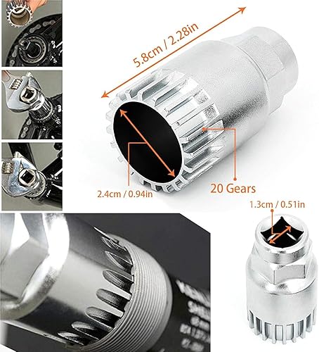 estrattore per manovella per Bicicletta e Strumento per Movimento Centrale con Chiave da 16 mm Set di Attrezzi per manovella per Bicicletta Strumento per Movimento Centrale per Bicicletta - Ysert