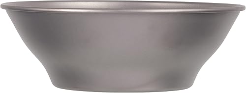 Lifeventure Ciotola da Campeggio in Titanio Super Leggera con Custodia per riporre Oggetti, Ultra Leggera, Ideale per Campeggio o Viaggi - Ysert