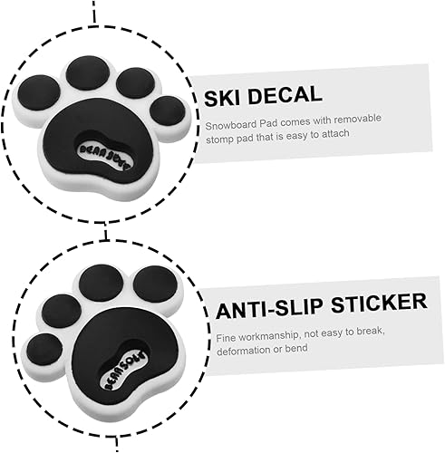 Adesivi da Sci Tavola da Neve Adesivi per Skateboard Adesivi Snowboard Snowskate Decalcomania da Sci Adesivo Antiscivolo per Pattinaggio Gel di Silice Black - Ysert