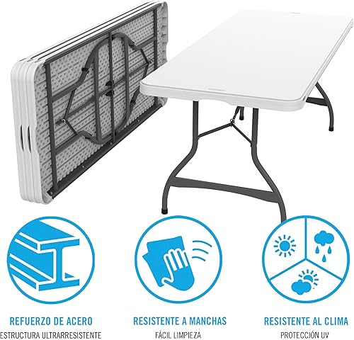 Lifetime 80272 Tavolo Pieghevole 183x76cm - Ysert