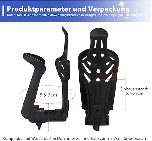 Portabottiglie per bicicletta, portabicchieri per bicicletta, rotazione a 360 gradi, regolabile, per bicicletta, bici da corsa, mountain bike, passeggino, sedia a rotelle - Ysert