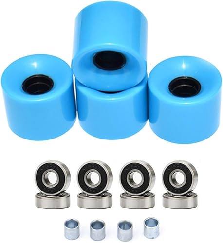 Ruote per skateboard e longboard, 4 pezzi, 78A, per skateboard e longboard ABEC-9, distanziali con cuscinetti ABEC-9, set per skateboard (arancione) - Ysert
