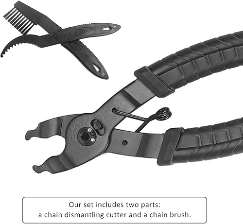 Catena Pinza,Pinze per Catene di Biciclette,Pinza Catena bici,Smagliacatena Bici,Smagliacatena Bici Kit,Chiudi Strumento 2 in 1 Apri e Chiudi Pinza,Portatile Facile Strumento,con Pulizia Spazzole - Ysert