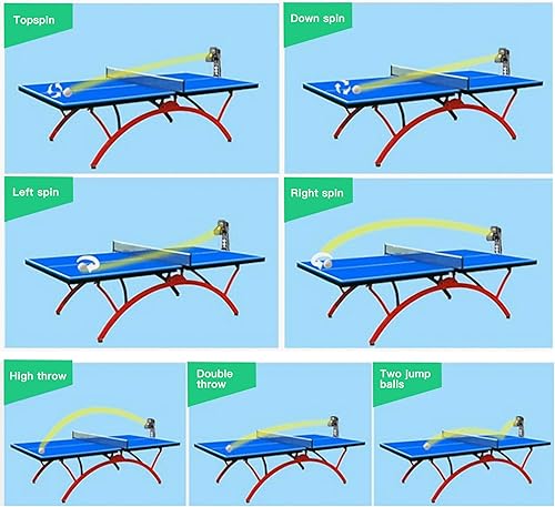 Robot da Ping Pong, 50W Macchina Automatica per Palline da Ping Pong con Rete per la Raccolta delle Palline per Allenamento, 36 Diverse Palline Rotanti - Ysert