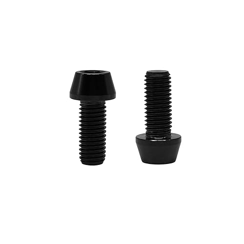 RISON-Titanium Bici Stelo Bulloni in Titanio M5x0.8x40mm, 5pcs Viti per Attacco Manubrio Bicicletta, Vite a Testa Conica Viti Fisse per Stelo Bici, Vite di Fermo Vite per Gambo per MTB/Bici da Strada - Ysert