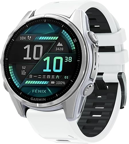 Silicone Braccialetto per Garmin Fenix 8 47mm/Fenix E 47mm Strap. Wristband Bands Sgancio Rapido Cinturino Wristband Armband Sportivo per Garmin Fenix E 47mm/Fenix 8 47mm - Ysert