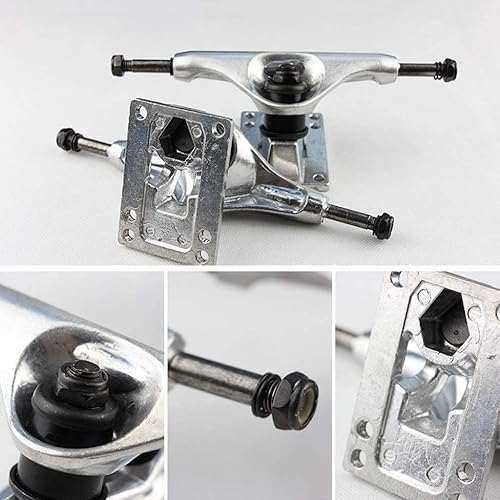 5 'Skateboard Trucks Piccolo Fish Board Staffa In Lega di Alluminio Skateboard Bridge, Guarnizione Ponte Chiodo Set Unisex Adulto Pro Skate Trucks - Ysert