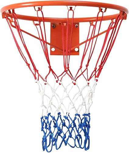 Rete da basket – Rete da basket leggera di ricambio standard, in nylon, per bambini e adulti, per interni ed esterni, resistente, per lezioni PE, stadi - Ysert
