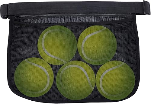 NICENEEDED Porta Palline da Tennis, Borsa da Pickleball Anti-Sudore, Marsupio Portapalle Regolabile in Vita, Fascia Portaoggetti per Palline da Sottaceto - Ysert