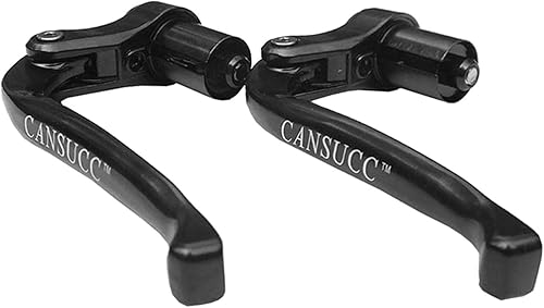 2X Leve del Freno a Bicicletta, Accessorio TT 'estremità a Barra, Barra a Alluminio Nera per Il Triathlon Bici - Ysert