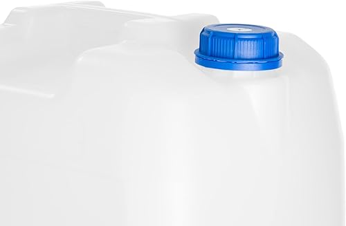 Tanica per acqua potabile da 20 litri, senza BPA, con rubinetto zincato, grigia, rettangolare - Ysert