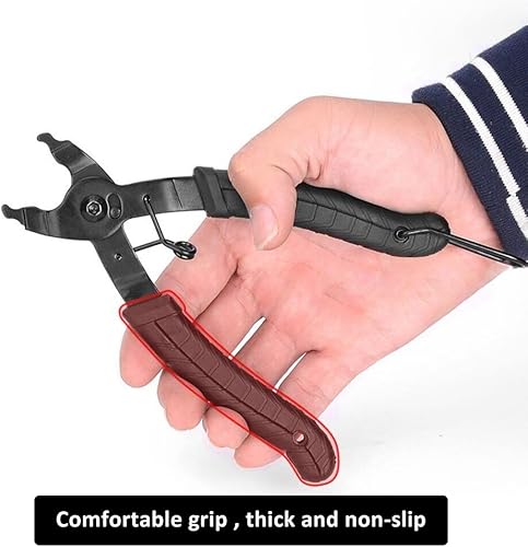 Catena Pinza,Pinze per Catene di Biciclette,Pinza Catena bici,Smagliacatena Bici,Smagliacatena Bici Kit,Chiudi Strumento 2 in 1 Apri e Chiudi Pinza,Portatile Facile Strumento,con Pulizia Spazzole - Ysert