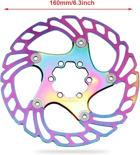 Riloer Bike Floating Disco Freno Rotore 180mm Colorato Disco Freno Rotore per Bici Da Strada Mountain Bike MTB BMX - Ysert
