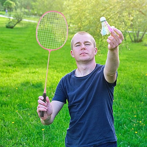 Set di racchetta da badminton per 2 giocatori, volani e borsa per il trasporto, racchetta da badminton doppia per adulti, racchette da badminton per 2 giocatori con telaio in lega leggera, volano per - Ysert