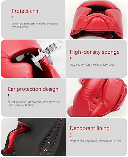 Copricapo da boxe per bambini e adulti, per bambini e adulti, protezione completa per la testa, protezione completa del viso, protezione per la testa del casco, attrezzatura di protezione - Ysert
