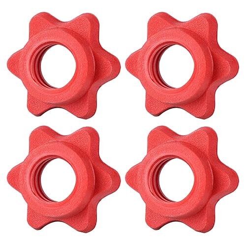 4 pz bilanciere Spinlock collare bilanciere esagonale dado di blocco collare vite per sollevamento pesi manubri - Ysert
