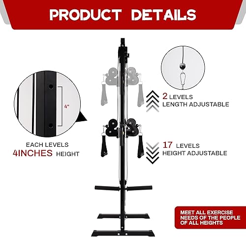 BalanceFrom Tricep Press Down Cable Attachment, LAT Pulldown Attachment, Weight Machine Accessories, V Handle with Rotation, Tricep Rope, Rotating Bar, V-Shaped Bar - Ysert