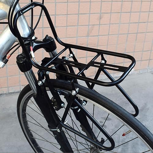 Generic Portapacchi anteriore per bicicletta, nero, anteriore, portata 15 kg, montaggio a telaio, acciaio legato - Ysert
