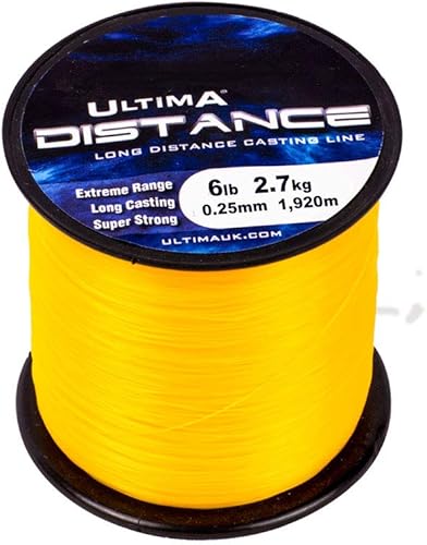 Distance, Sea Fishing Line Unisex-Adult, Fire Orange, 0.25mm-6.0lb/2.7kg - Ysert