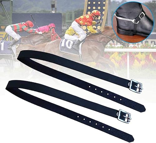 DASNTERED - Cinghia da equitazione in pelle PU, 2 pezzi, con fibbia regolabile, accessori per sport da equitazione - Ysert