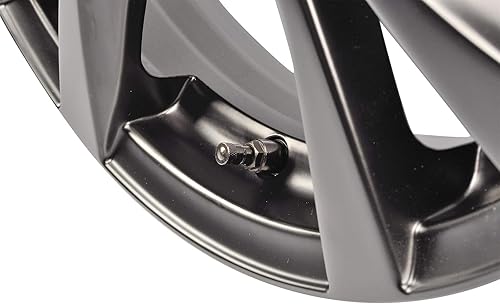 4 x Valvole in metallo, valvole in acciaio, universali, valvole per cerchione/ruote, 11,3 mm, nere - Ysert