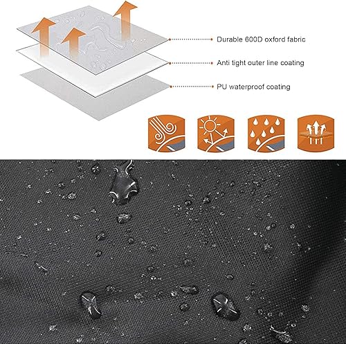 Alomejor Bimini Top Cover, Copertura di Ricambio Impermeabile per Tendalino Parasole per Barca con Design Pieghevole per Barche - Ysert