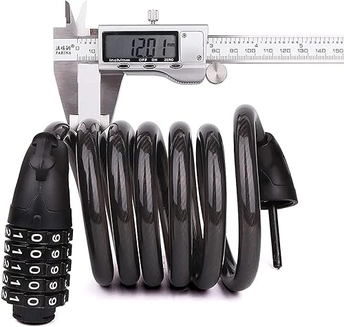 2012X - Cavo Antifurto per Bici con Combinazione a 5 cifre. Lunghezza: 180 cm. - Ysert